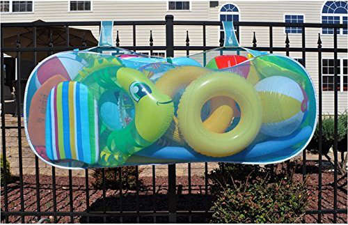 Filet De Rangement Pour Jouets De Piscine - 145x84 Cm - Maille Polyester Résistante - 6 Cordes Réglables