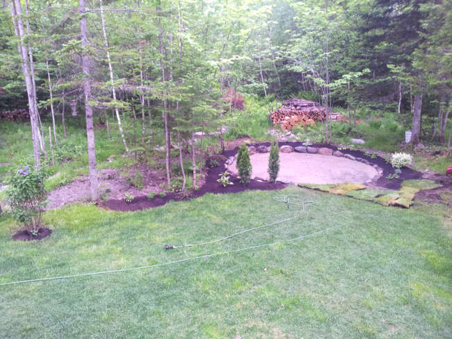 Poussière de roche fire pit