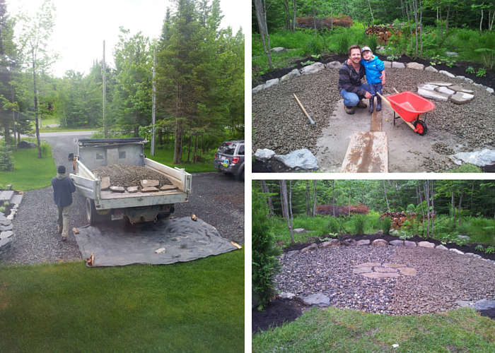 Livraison de galets de rivière à Magog